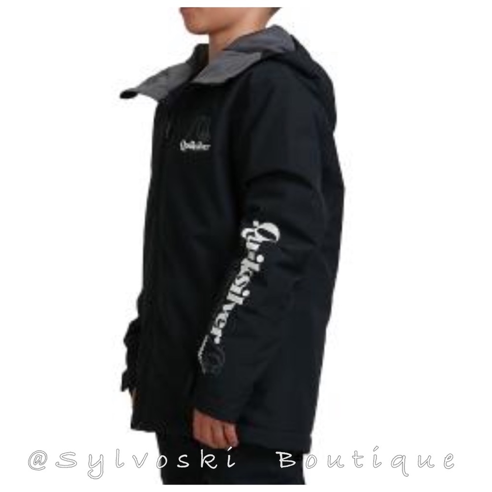 🔥QUIKSILVER Boy's In The Hood Snow Jacket NWT - Picture 8 of 16